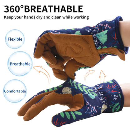 Women's Breathable Leather Gardening Gloves – Prickle-Proof & Comfortable